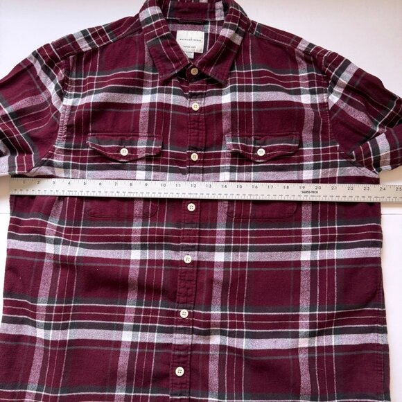American Eagle Flannel Shirt Super Soft Red White Plaid Button Down Collar Sz XL - Picture 6 of 13